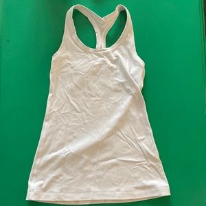 White Lululemon workout tank